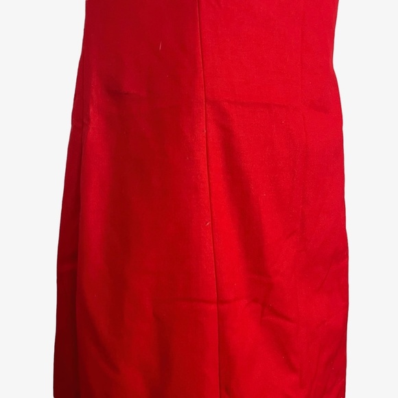 JONES NEW YORK COLLECTION STRETCH Red Lined Cap Sleeve Sheath Career Dress sz 2 - Picture 14 of 16